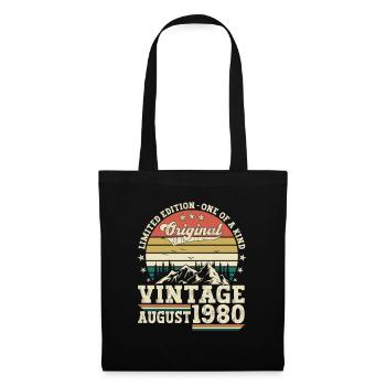 Original Août millésime 1980 42ème anniversaire - Sac en tissu - noir - Devant