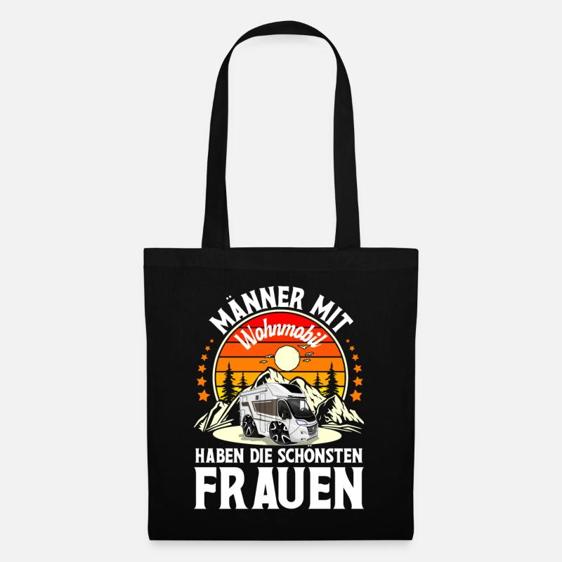 Camping Camper Campen - Stoffbeutel - Schwarz