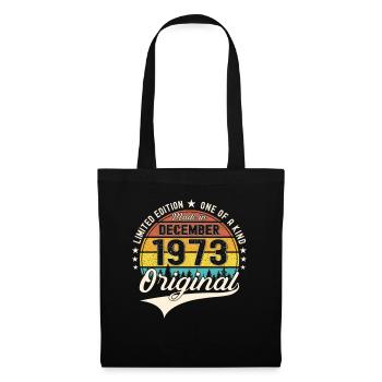 Original December 1973 49th birthday gift - Tote Bag - black - Front