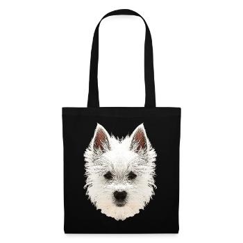 westi motiv, Westhighland Terrier, jagdhunde - Stoffbeutel - Schwarz - Vorne