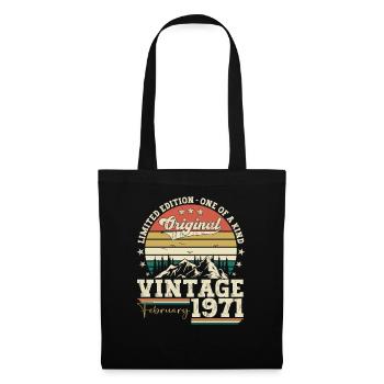 Février né 1971 52e anniversaire cadeau homme - Sac en tissu - noir - Devant