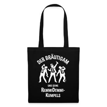 Der Bräutigam Und Seine Remmidemmi-Kumpels (JGA W) - Stoffbeutel - Schwarz - Vorne