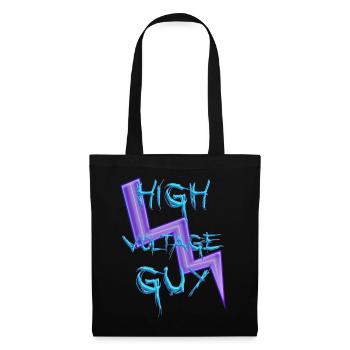 Homme haute tension - Sac en tissu - noir - Devant