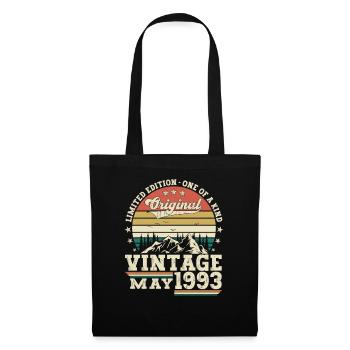 30th Birthday Man May Vintage 1993 Vintage - Tote Bag - black - Front
