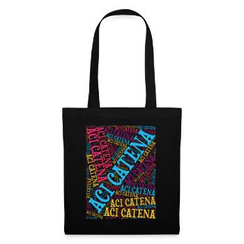T-shirt Sicilia T-shirt nuage de mots Aci Catena - Sac en tissu - noir - Devant