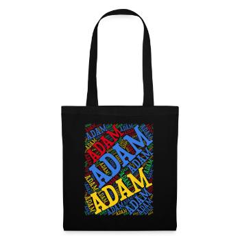 Adam t-shirt word cloud t-shirt gift idea - Tote Bag - black - Front