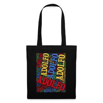 T-Shirt Adolfo Wortwolke T-Shirt Geschenkidee - Stoffbeutel - Schwarz - Vorne