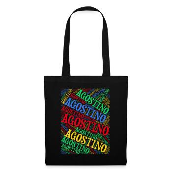 Idée cadeau Agostino t-shirt t-shirt nuage de mots - Sac en tissu - noir - Devant