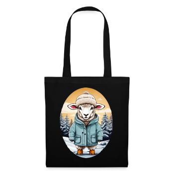 Mouton doux - Sac en tissu - noir - Devant