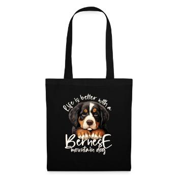Berner Sennenhund - Stoffbeutel - Schwarz - Vorne