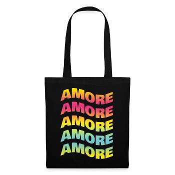 t shirt love Liebe love t-shirt gift idea - Tote Bag - black - Front