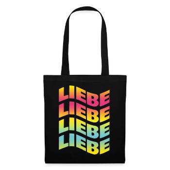 Liebe love love amour t-shirt t-shirt - Tote Bag - black - Front