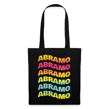 Abraham T-Shirt Text Welleneffekt Welleneffekt - Stoffbeutel - Schwarz - Vorne
