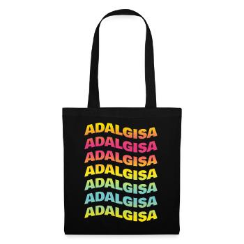 Adalgisa tshirt text wave effect t-shirt- - Tote Bag - black - Front
