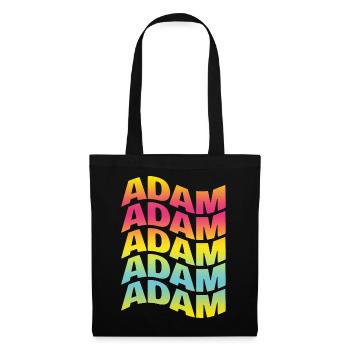 t-shirt Adam text wavy text effect - Tote Bag - black - Front