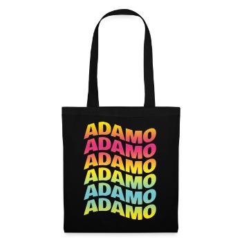 Adam t-shirt text wave effect t-shirt gift - Tote Bag - black - Front