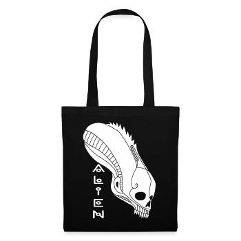 Crâne extraterrestre blanc - Sac en tissu - noir - Devant