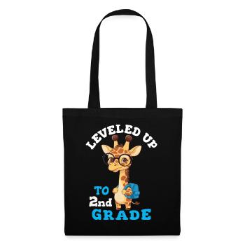 Leveled up to 2nd Grade - Funny Giraffe - Tote Bag - black - Front