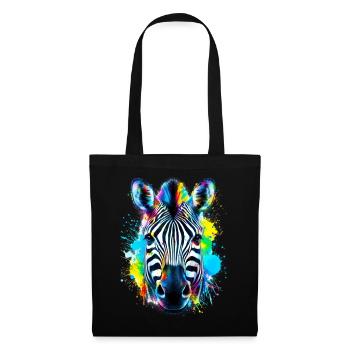 Zèbre - Sac en tissu - noir - Devant