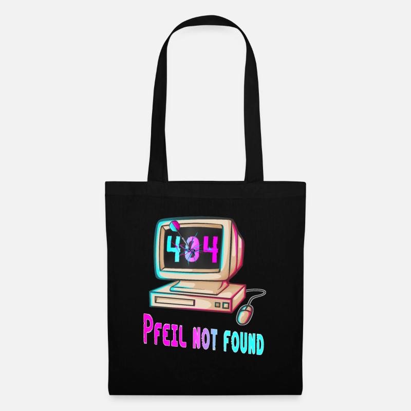 404 Retro Design - Tote Bag - black