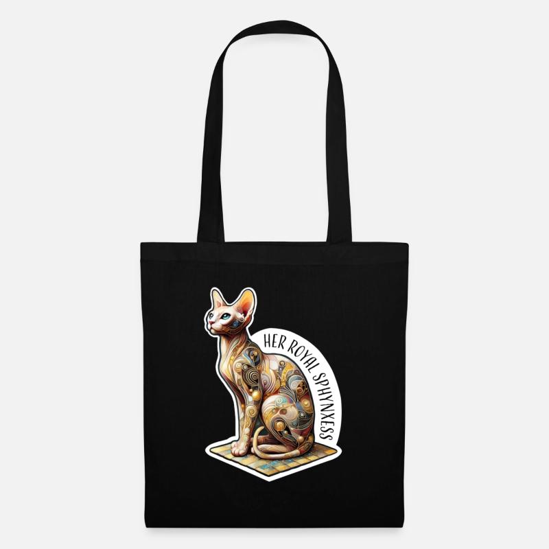 Sphynxess, Artistic Spynx Cat - Tote Bag - black