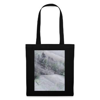 Snow Landscape with Treetrunks - Tote Bag - black - Front