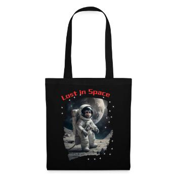 Lost in Space - Affe als Astronaut - Stoffbeutel - Schwarz - Vorne