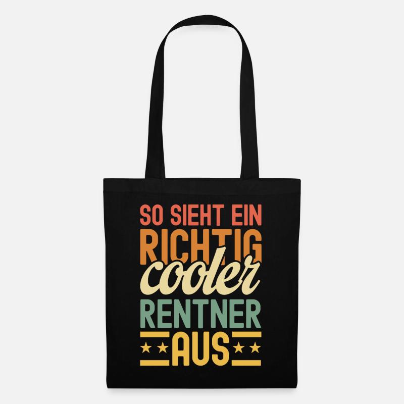 So Sieht Ein Richtig Cooler Rentner Aus - Stoffbeutel - Schwarz