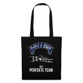Dad & Son The Perfect Team Father's Day Birthday - Tote Bag - black - Front