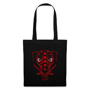 "REBEL EYES – Fearless Expression" red - Tote Bag - black - Front
