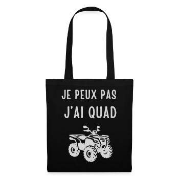 I can't I have a quad - Tote Bag - black - Front