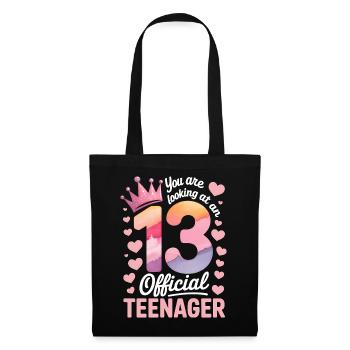 13th birthday teenager gift - Tote Bag - black - Front