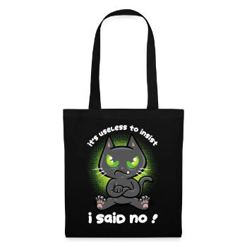 Stubborn Cat - Tote Bag - black - Front