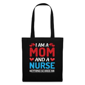 Mama und Pflegekraft Design - Stoffbeutel - Schwarz - Vorne