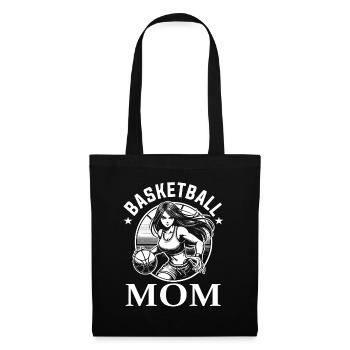 Basketball Mom Design – Stolz & Teamgeist - Stoffbeutel - Schwarz - Vorne
