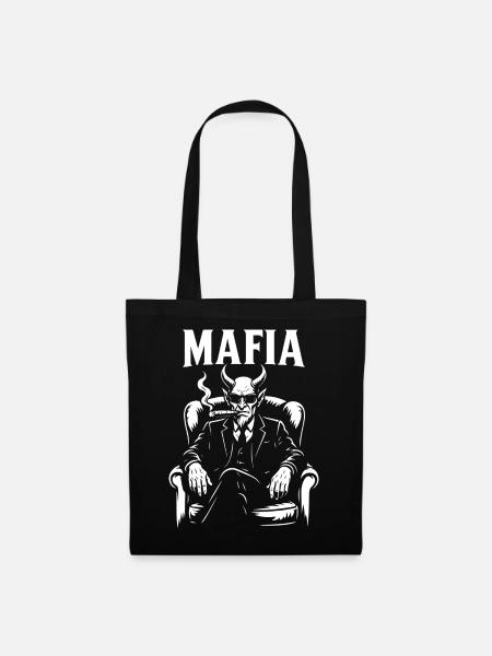 Mafia Mephisto Zigarre rauchend - Stoffbeutel - Schwarz