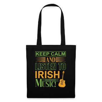 Keep calm listen irish music - Tote Bag - black - Front
