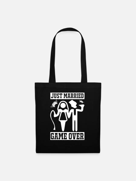 Just Married Game Over - Stoffbeutel - Schwarz