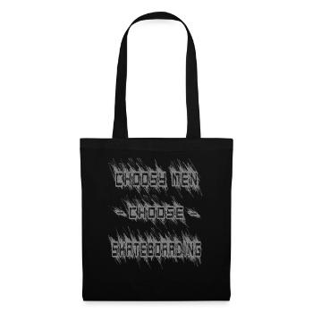 Les hommes difficiles choisissent le skateboard - Sac en tissu - noir - Devant