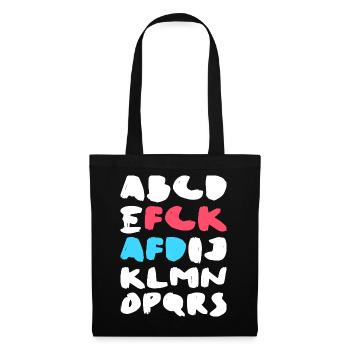 FCK AFD | Politisches Statement Design - Stoffbeutel - Schwarz - Vorne
