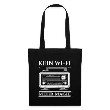 Retro Radio Design – Kein Wi-Fi, nur Magie - Stoffbeutel - Schwarz - Vorne