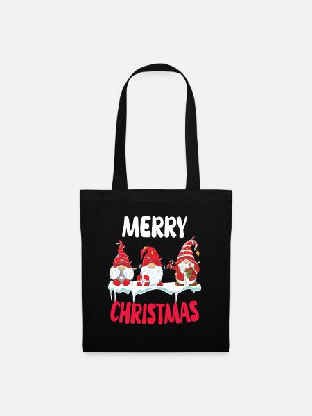Gnomische Weihnachtstruppe - Stoffbeutel - Schwarz