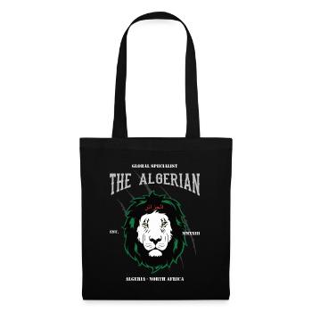 Le dessin du lion algérien – Proud Algeria - Sac en tissu - noir - Devant