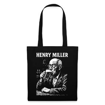Henry Miller drinking beer in a pub - Tote Bag - black - Front