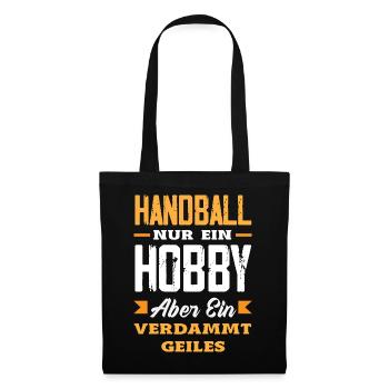 Handballspieler Handball Handballer Geschenke - Stoffbeutel - Schwarz - Vorne
