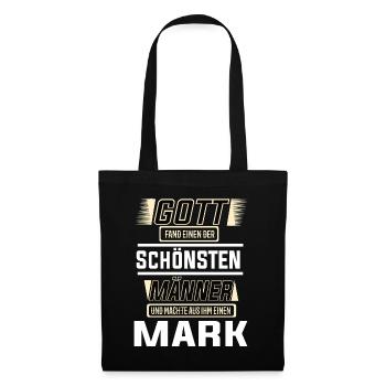 Mark the Most Beautiful Man of God Shaped Design - Tote Bag - black - Front