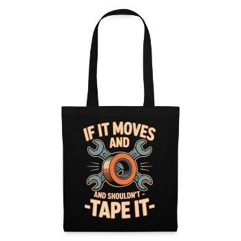 humour mécanique - Sac en tissu - noir - Devant