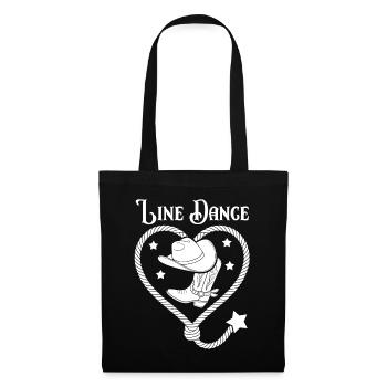 Line Dance Heart Lasso - Tote Bag - black - Front