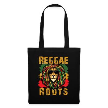 Lion Reggae Roots Rasta-Vibe - Stoffbeutel - Schwarz - Vorne