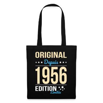 Original seit 1956 – 70-jähriges Jubiläum - Stoffbeutel - Schwarz - Vorne